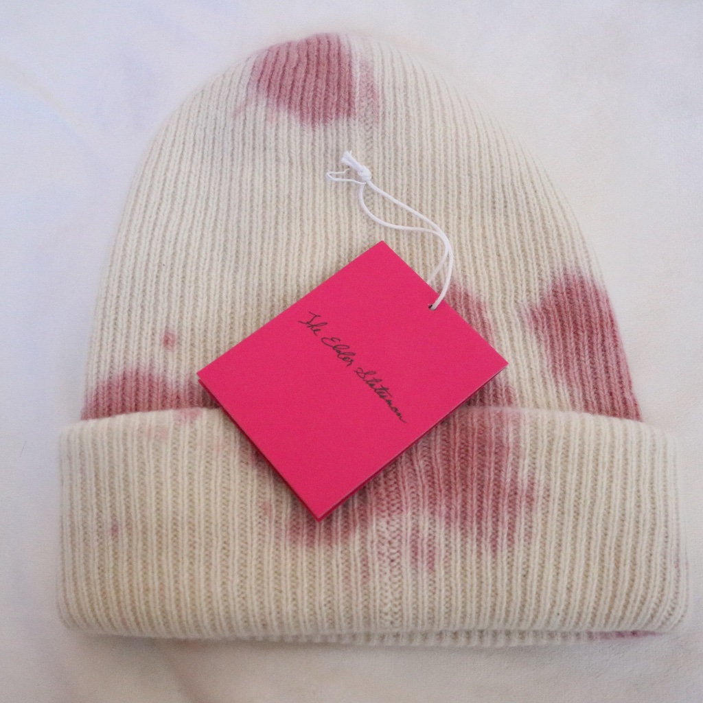 The Elder Statesman Pink And White Cashmere Knit Beanie Nwt — image 2 of 8